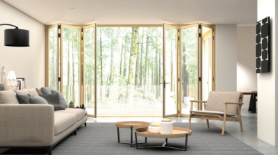 สีไม้สัก P78 : ชุดบานเฟี้ยม PREMIER FOLDING DOORS